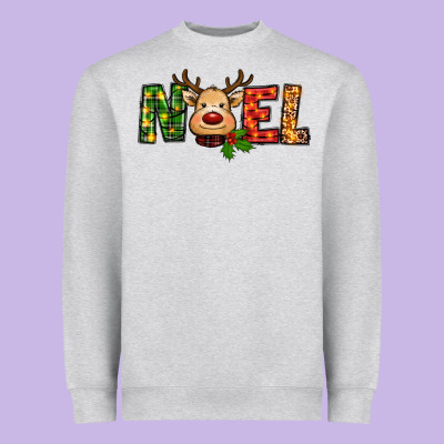 Reindeer Noel Christmas Heavyweight Sweatshirt Designed By Ranaportraitstore