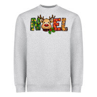 Heather Grey reindeer noel christmas Heavyweight Sweatshirt - RanaPortraitStore