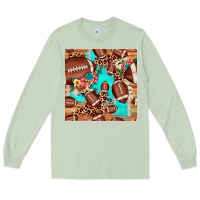 Matcha football leopard cowhide seamless pattern Long Sleeve Tee - JahusDesignShop