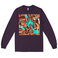 Plum football leopard cowhide seamless pattern Long Sleeve Tee - JahusDesignShop