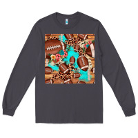 Smoke football leopard cowhide seamless pattern Long Sleeve Tee - JahusDesignShop