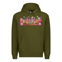Army Green teacher life libbey glass Premium Hoodie - BundleAndBundleShop