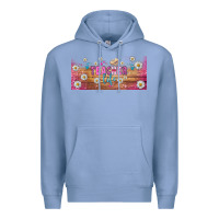 Colony Blue teacher life libbey glass Premium Hoodie - BundleAndBundleShop
