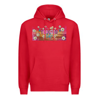 Red teacher life libbey glass Premium Hoodie - BundleAndBundleShop
