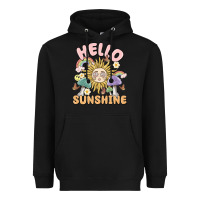 Black hello sunshine Heavyweight Hoodie - MaliasSmallBusiness