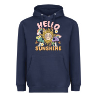 Navy hello sunshine Heavyweight Hoodie - MaliasSmallBusiness