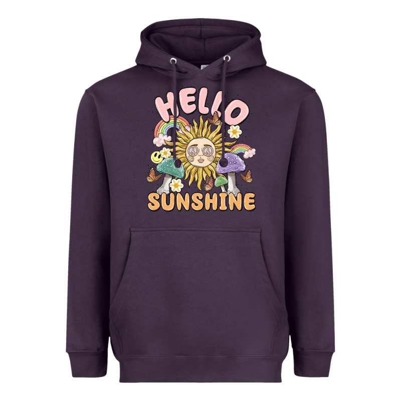 Hello Sunshine Heavyweight Hoodie by MaliasSmallBusiness | Teevron