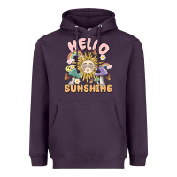 Plum hello sunshine Heavyweight Hoodie - MaliasSmallBusiness