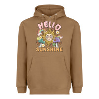 Toasted Coconut hello sunshine Heavyweight Hoodie - MaliasSmallBusiness