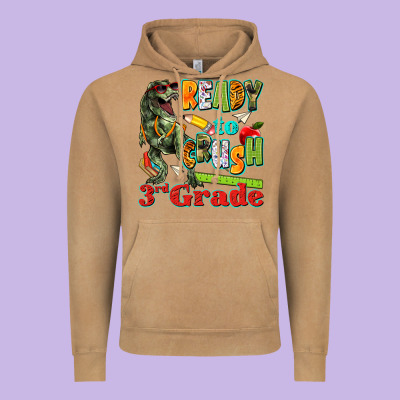 Ready To Crush Third Grade Vintage Hoodie Designed By Texasbilliewilder