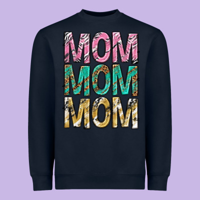 Mom Mom Mom Mothers Day Heavyweight Sweatshirt Designed By Texasbilliewilder