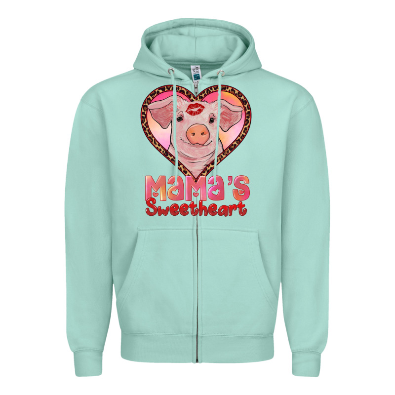 Mama's Sweetheart Baby Pig Zipper Hoodie by AdoDesignShop | Teevron