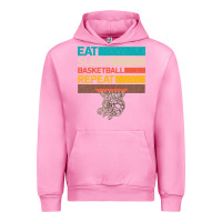 Fuchsia Pink Eat Sleep Basketball Repeat Urban Hoodie - Bettercallsaul