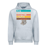 Heather Grey Eat Sleep Basketball Repeat Urban Hoodie - Bettercallsaul