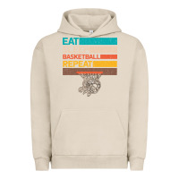 Pigment French Oak Eat Sleep Basketball Repeat Urban Hoodie - Bettercallsaul