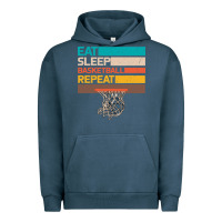 Pigment Midnight Navy Eat Sleep Basketball Repeat Urban Hoodie - Bettercallsaul