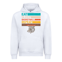 White Eat Sleep Basketball Repeat Urban Hoodie - Bettercallsaul