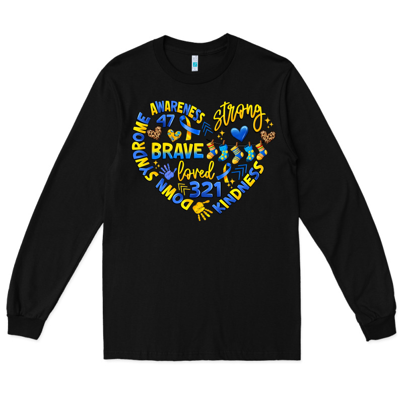 Down Syndrome Awareness Heart Long Sleeve Tee by Artiststas | Teevron
