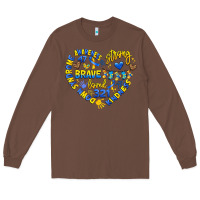 Chestnut down syndrome awareness heart Long Sleeve Tee - Artiststas