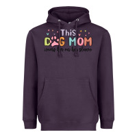 Plum this dog mom wears her heart on her sleeve Heavyweight Hoodie - MaliasSmallBusiness