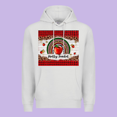Merry Teacher Premium Hoodie Designed By Adodesignshop