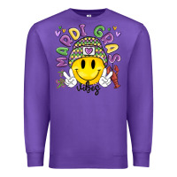Purple mardi gras vibes Premium Sweatshirt - MaliasSmallBusiness