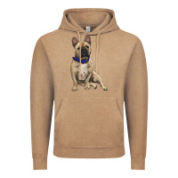 Vintage Coffee french bulldog with royal blue Vintage Hoodie - RanaPortraitStore