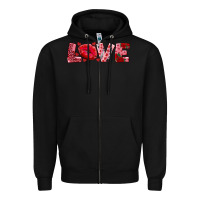 Black love with kiss Zipper Hoodie - AdoDesignShop