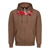 Chestnut love with kiss Zipper Hoodie - AdoDesignShop