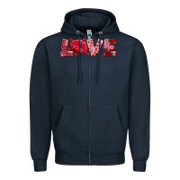 Love With Kiss Zipper Hoodie | Teevron