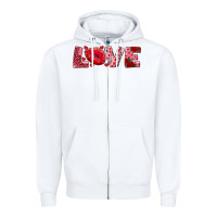 White love with kiss Zipper Hoodie - AdoDesignShop
