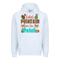 White cutest pumpkin in the patch Premium Hoodie - BundleAndBundleShop