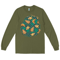 Army Green christmas gingerbread cookies patch Long Sleeve Tee - BundleAndBundleShop