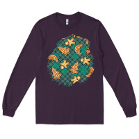 Plum christmas gingerbread cookies patch Long Sleeve Tee - BundleAndBundleShop