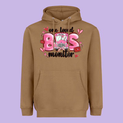 One Loved Bus Monitor Heavyweight Hoodie Designed By Maliassmallbusiness