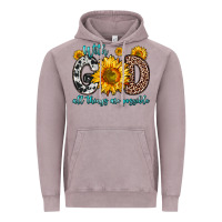Vintage Zinc with god all things are possible sunflower Vintage Hoodie - Zillion Design Studio
