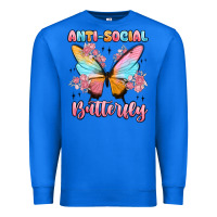 True Royal anti social butterfly Premium Sweatshirt - MaliasSmallBusiness