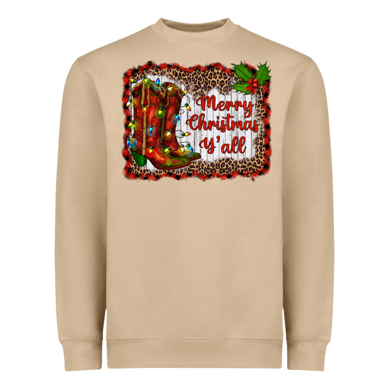 Merry Christmas Yall Heavyweight Sweatshirt by RanaPortraitStore | Teevron