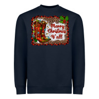 Navy merry christmas yall Heavyweight Sweatshirt - RanaPortraitStore