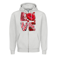 Dove Grey love kiss Zipper Hoodie - AdoDesignShop