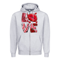 Heather Grey love kiss Zipper Hoodie - AdoDesignShop