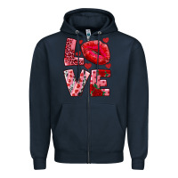 Navy love kiss Zipper Hoodie - AdoDesignShop