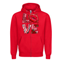 Red love kiss Zipper Hoodie - AdoDesignShop