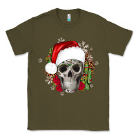 Army Green skull Christmas cactus Classic Tee - JahusDesignShop