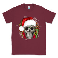 Burgundy skull Christmas cactus Classic Tee - JahusDesignShop
