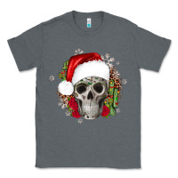 Charcoal Heather skull Christmas cactus Classic Tee - JahusDesignShop