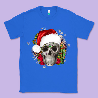 Skull Christmas Cactus Classic Tee Designed By Jahusdesignshop