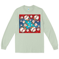 Matcha baseball paisley and jean pattern Long Sleeve Tee - JahusDesignShop
