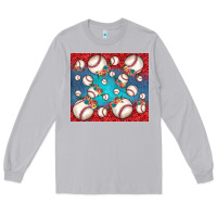 Moon Dust baseball paisley and jean pattern Long Sleeve Tee - JahusDesignShop