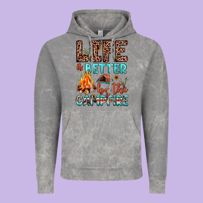 Life Is Better By The Campfire Vintage Hoodie Designed By Jahusdesignshop